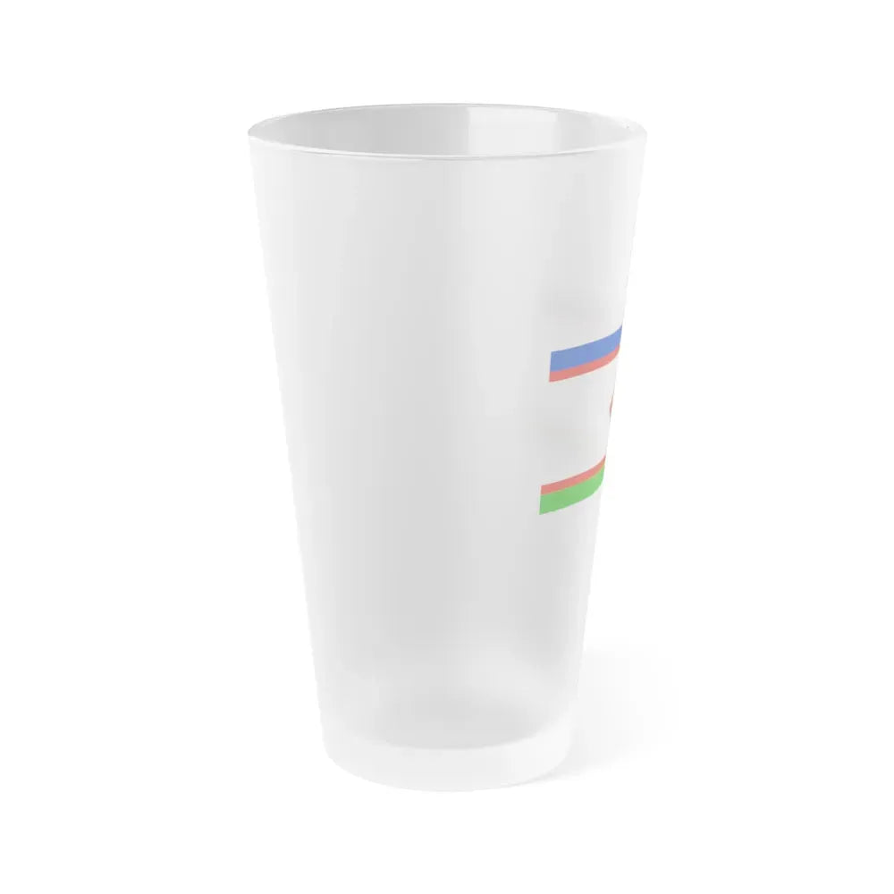 Flag of Yakutsk Russia - Frosted Pint Glass 16oz - Go Mug Yourself