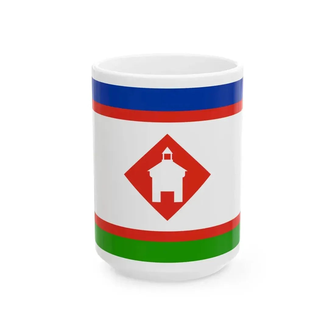 Flag of Yakutsk Russia - White Coffee Mug 15oz - Go Mug Yourself