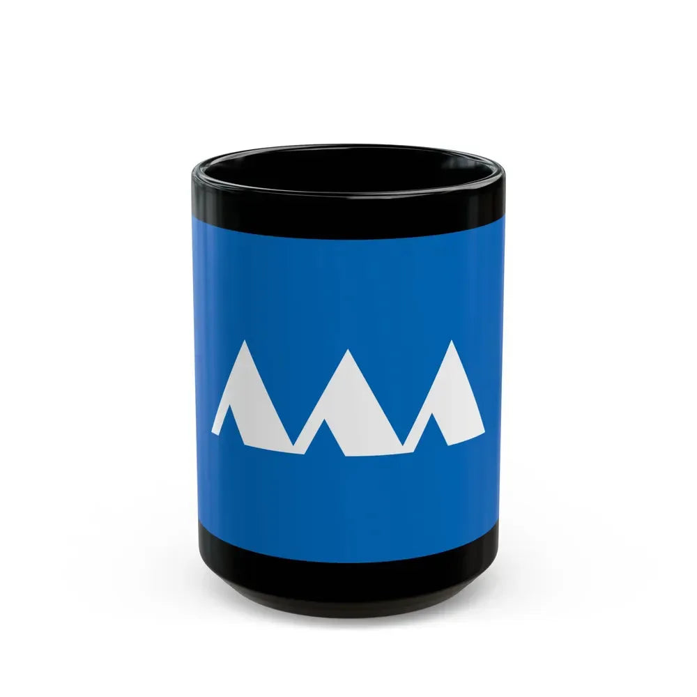 Flag of Yamagata Prefecture Japan - Black Coffee Mug 15oz - Go Mug Yourself