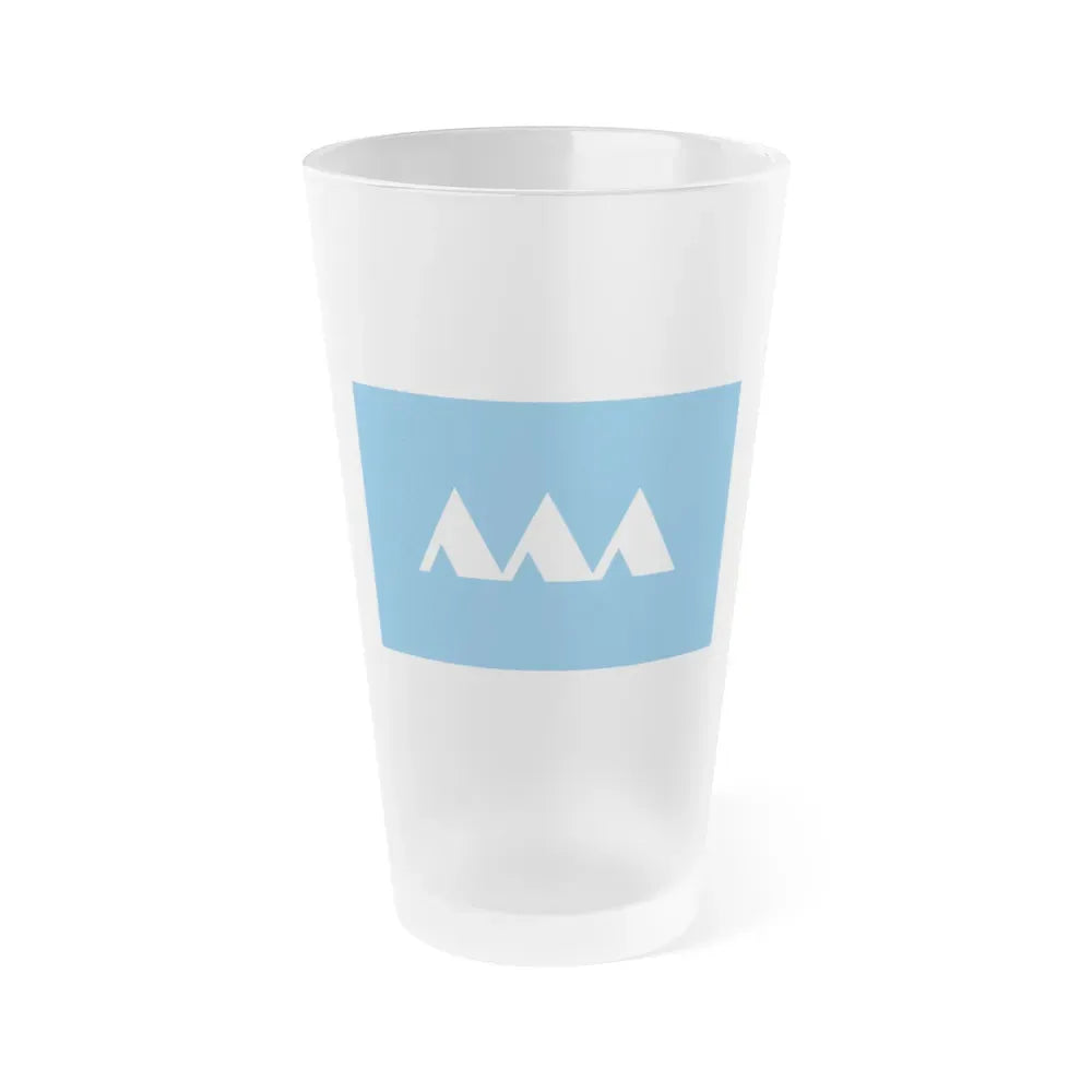 Flag of Yamagata Prefecture Japan - Frosted Pint Glass 16oz 16oz Frosted - Go Mug Yourself