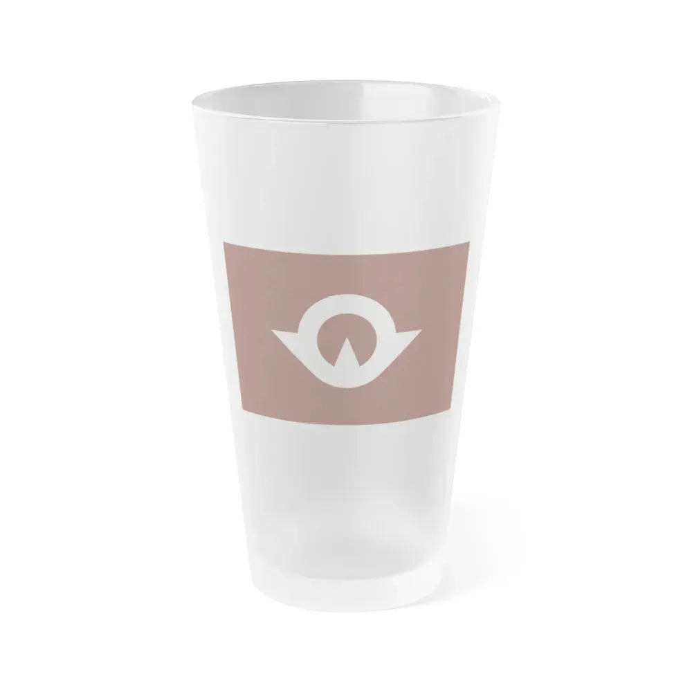 Flag of Yamaguchi Prefecture Japan - Frosted Pint Glass 16oz 16oz Frosted - Go Mug Yourself