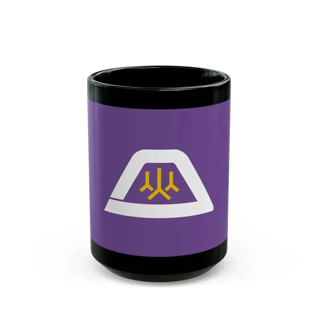 Flag of Yamanashi Prefecture Japan - Black Coffee Mug 15oz - Go Mug Yourself