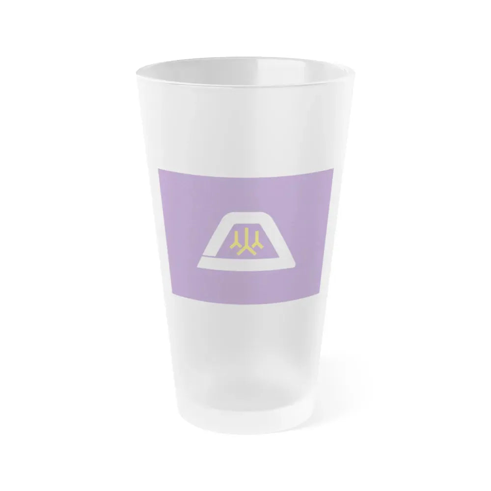 Flag of Yamanashi Prefecture Japan - Frosted Pint Glass 16oz 16oz Frosted - Go Mug Yourself
