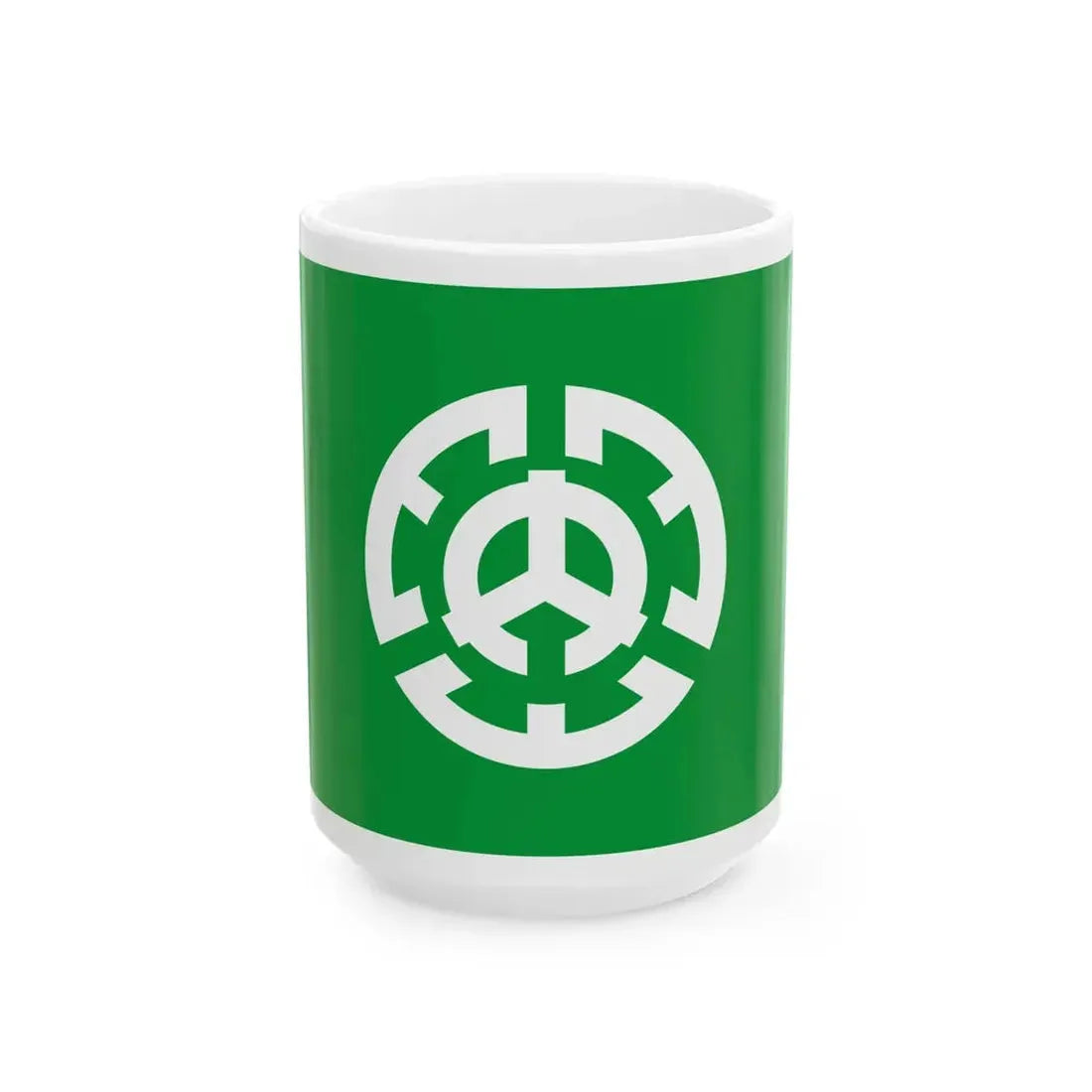 Flag of Yamanouchi Nagano (Japan) White Coffee Mug 15oz - Go Mug Yourself