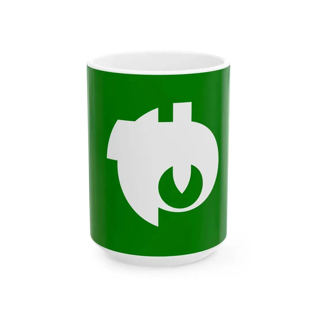 Flag of Yamatsuri Fukushima (Japan) White Coffee Mug 15oz - Go Mug Yourself