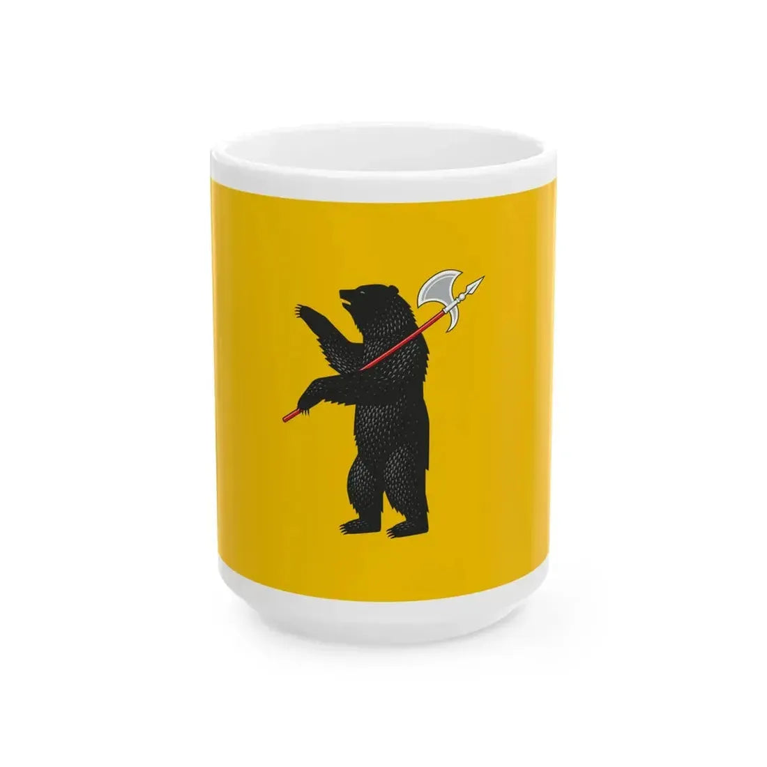 Flag of Yaroslavl Oblast Russia - White Coffee Mug 15oz - Go Mug Yourself