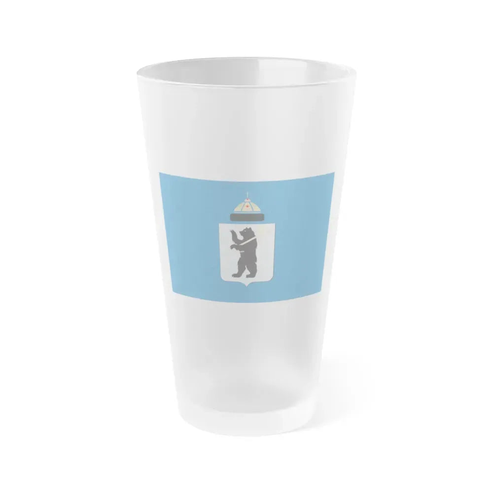 Flag of Yaroslavl Russia - Frosted Pint Glass 16oz 16oz Frosted - Go Mug Yourself