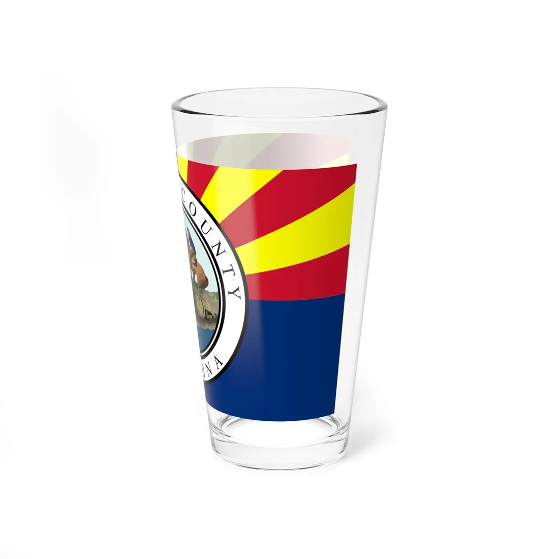 Flag of Yavapai County Arizona (United States) Pint Glass 16oz - Go Mug Yourself