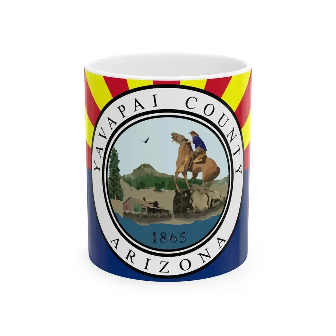 Flag of Yavapai County Arizona (United States) White Coffee Mug 11oz - Go Mug Yourself