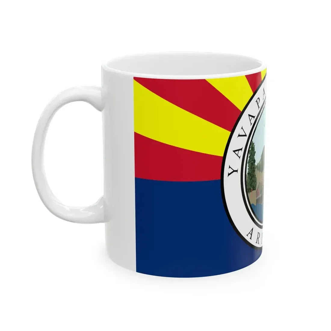 Flag of Yavapai County Arizona (United States) White Coffee Mug - Go Mug Yourself