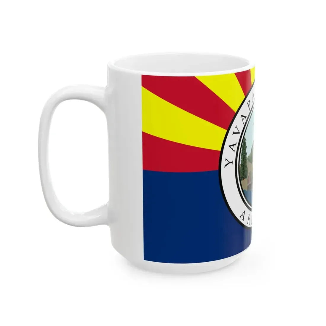 Flag of Yavapai County Arizona (United States) White Coffee Mug - Go Mug Yourself