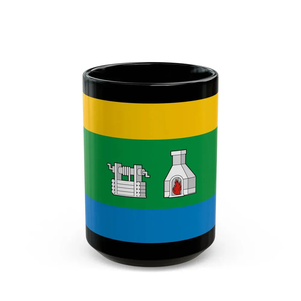 Flag of Yekaterinburg Russia - Black Coffee Mug 15oz - Go Mug Yourself