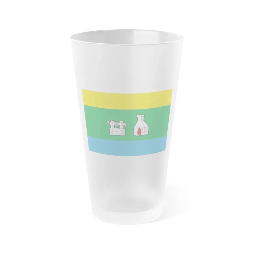 Flag of Yekaterinburg Russia - Frosted Pint Glass 16oz 16oz Frosted - Go Mug Yourself