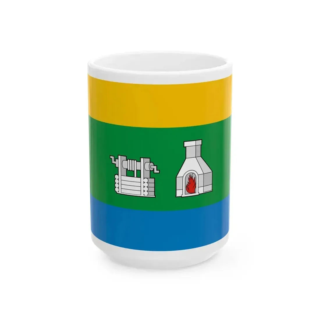 Flag of Yekaterinburg Russia - White Coffee Mug 15oz - Go Mug Yourself