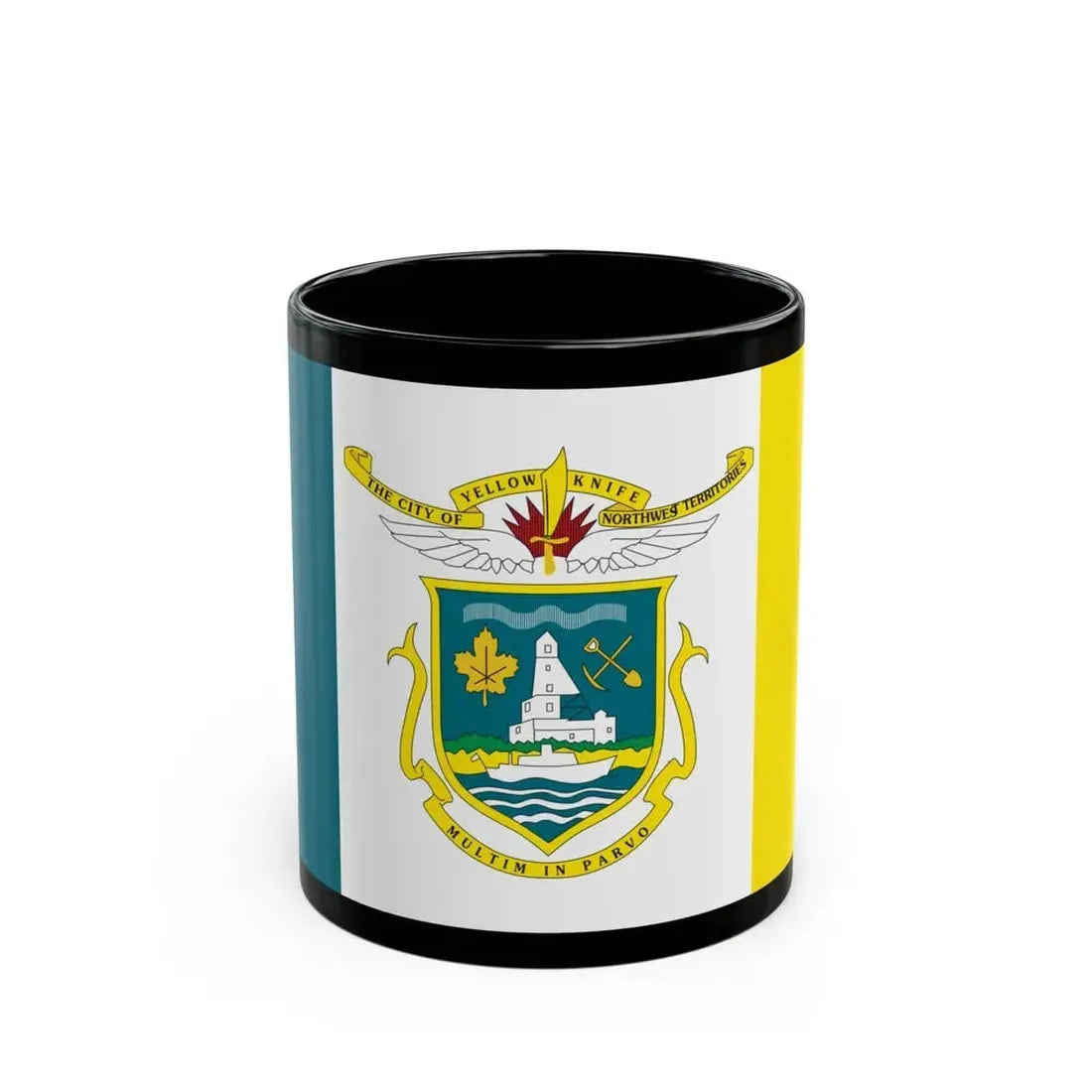 Flag of Yellowknife NWT Canada - Black Coffee Mug 11oz - Go Mug Yourself