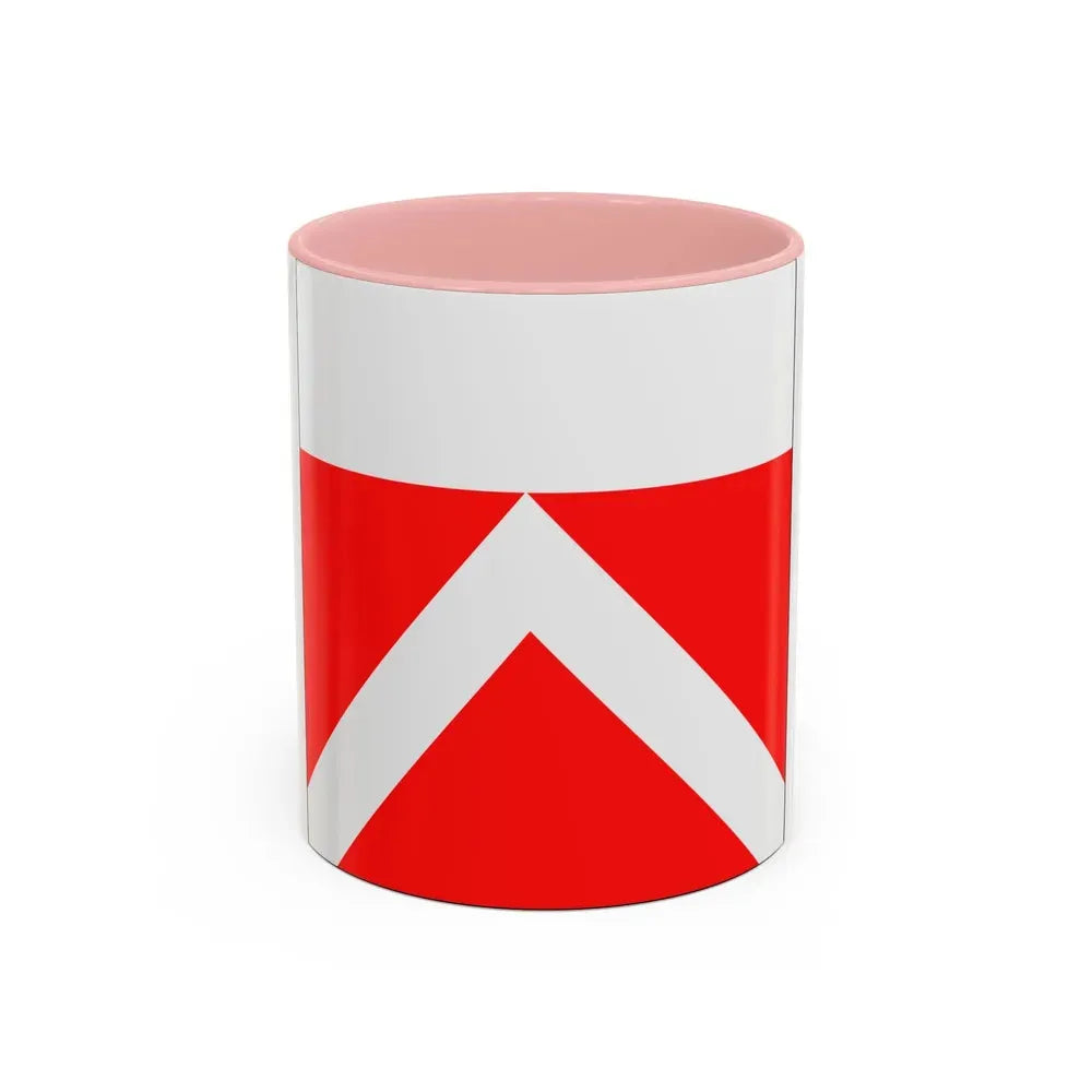 Flag of Yens Switzerland - Accent Coffee Mug 11oz Pink - Go Mug Yourself