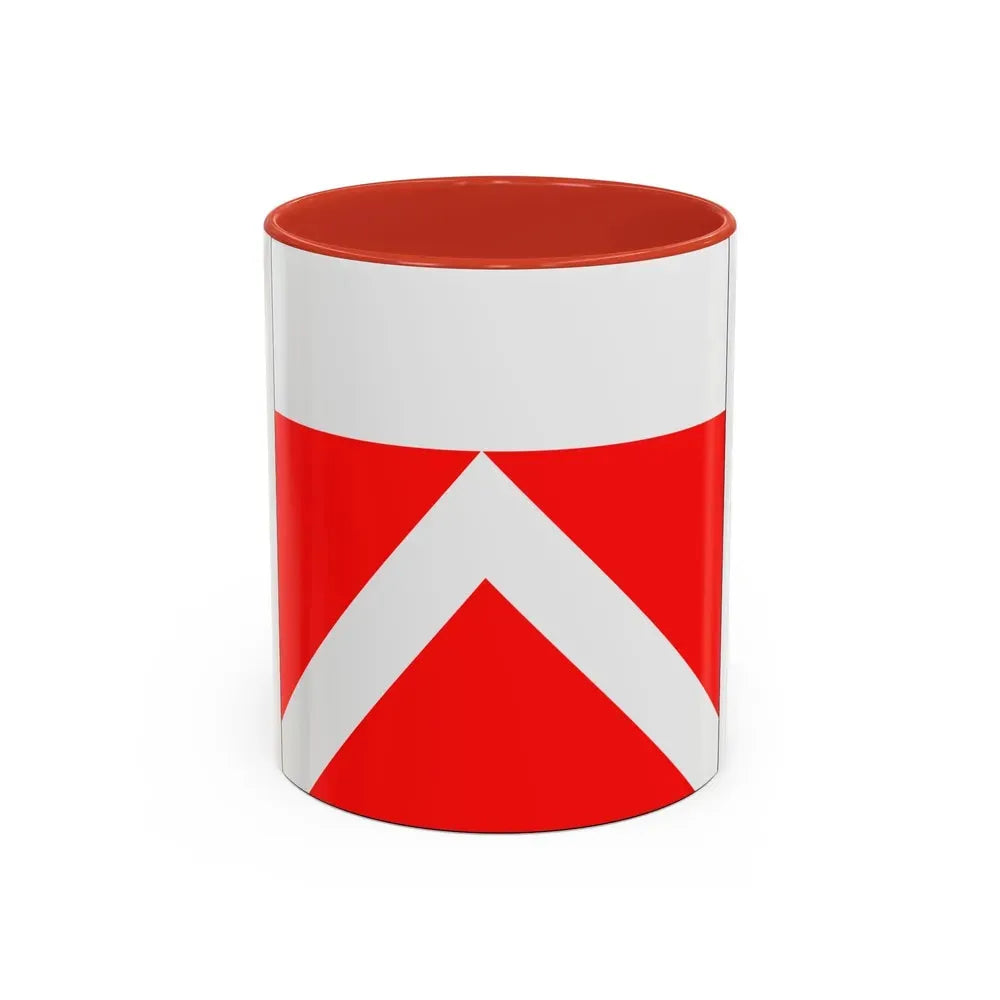 Flag of Yens Switzerland - Accent Coffee Mug 11oz Red - Go Mug Yourself