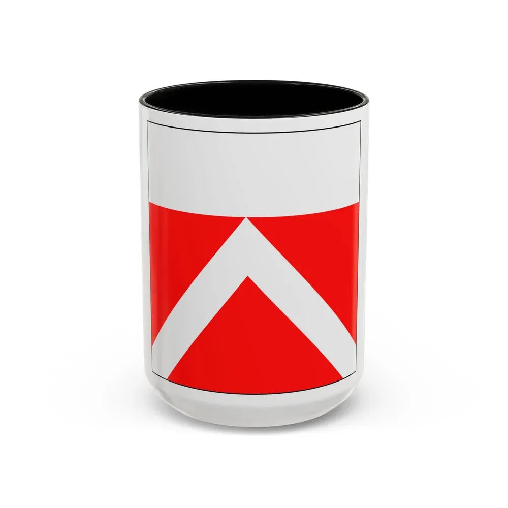 Flag of Yens Switzerland - Accent Coffee Mug 15oz Black - Go Mug Yourself