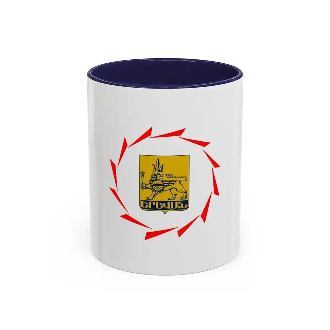 Flag of Yerevan Armenia - Accent Coffee Mug 11oz Navy - Go Mug Yourself