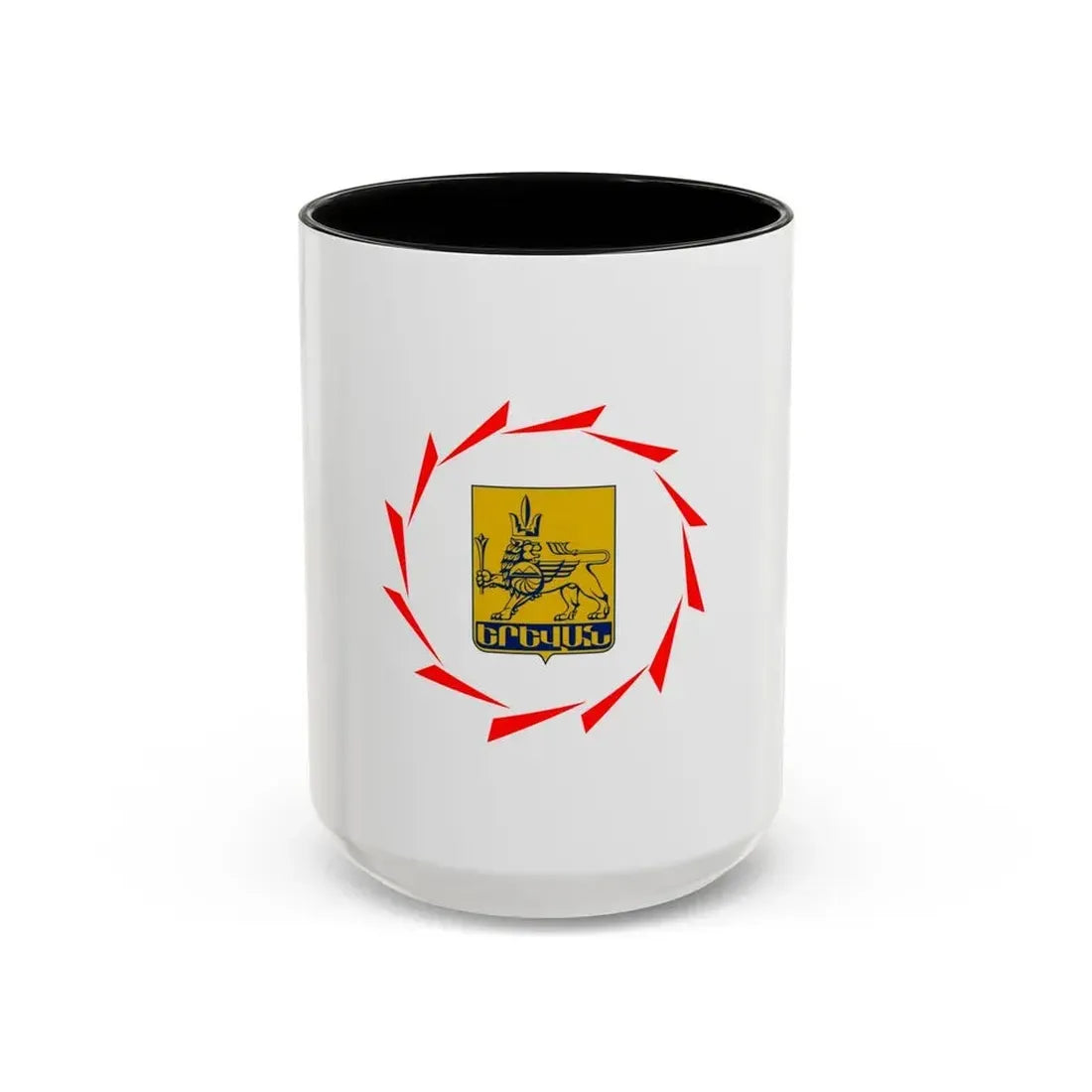 Flag of Yerevan Armenia - Accent Coffee Mug 15oz Black - Go Mug Yourself