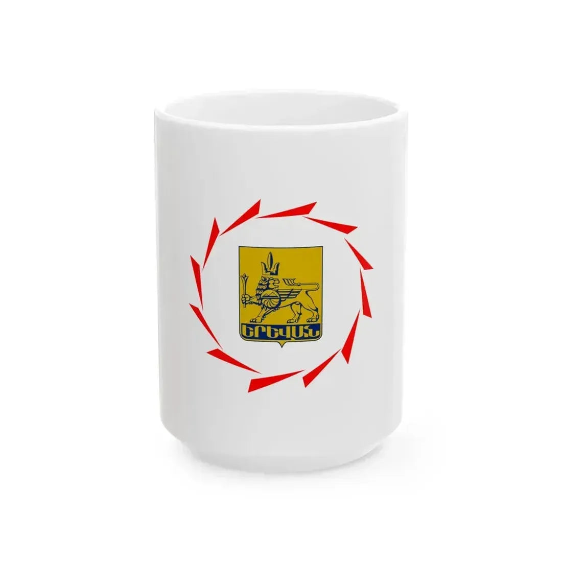 Flag of Yerevan (Armenia) White Coffee Mug 15oz - Go Mug Yourself