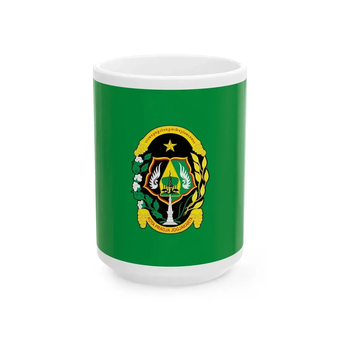 Flag of Yogyakarta City (Indonesia) White Coffee Mug 15oz - Go Mug Yourself