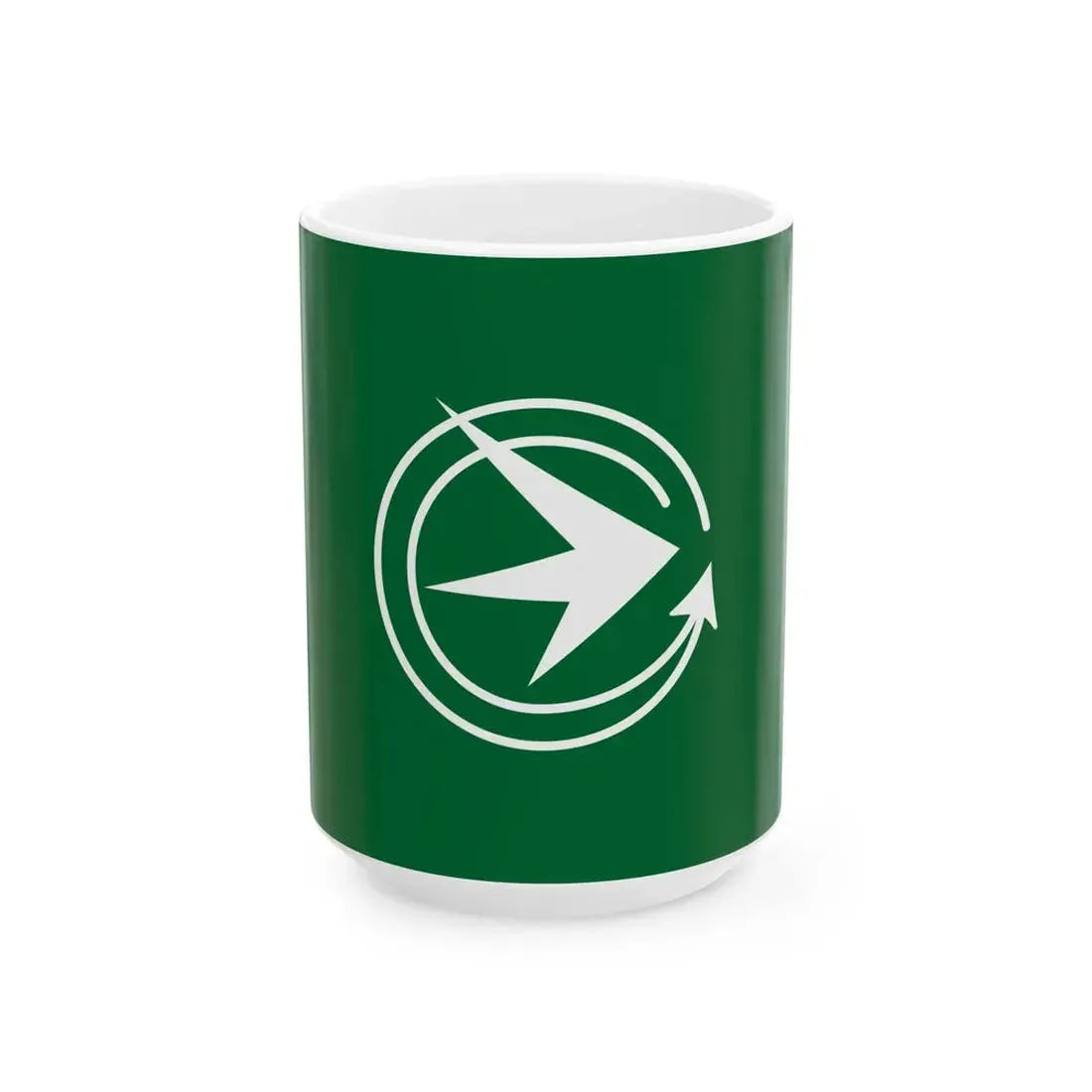Flag of Yomogita Aomori no text (Japan) White Coffee Mug 15oz - Go Mug Yourself