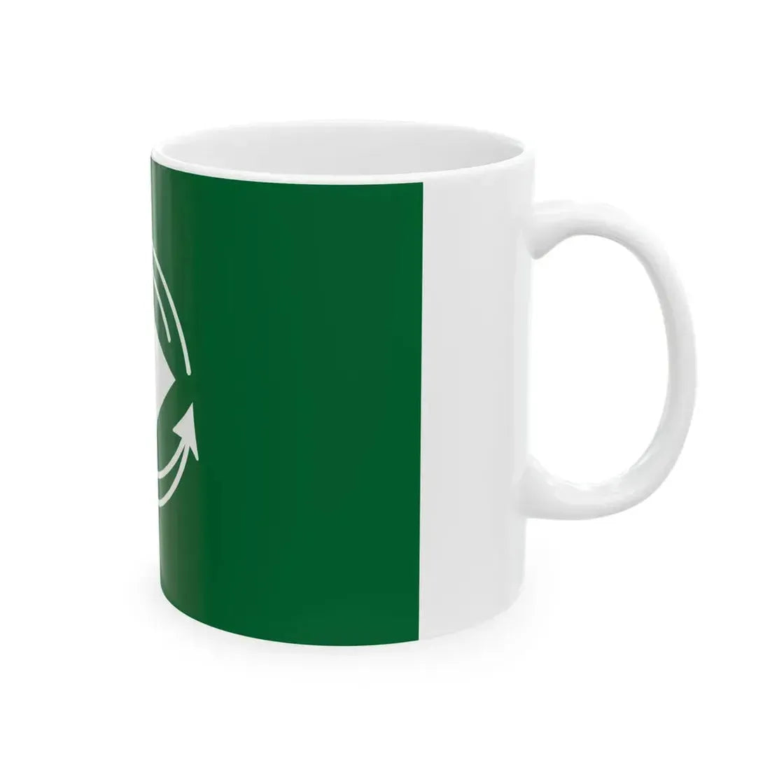 Flag of Yomogita Aomori no text (Japan) White Coffee Mug - Go Mug Yourself