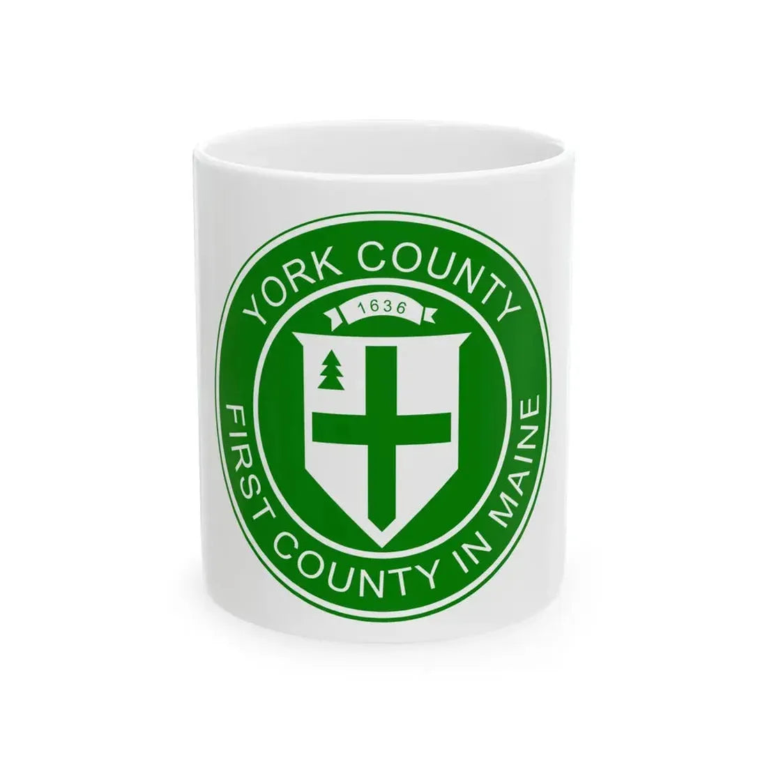 Flag of York County Maine (United States) White Coffee Mug 11oz - Go Mug Yourself