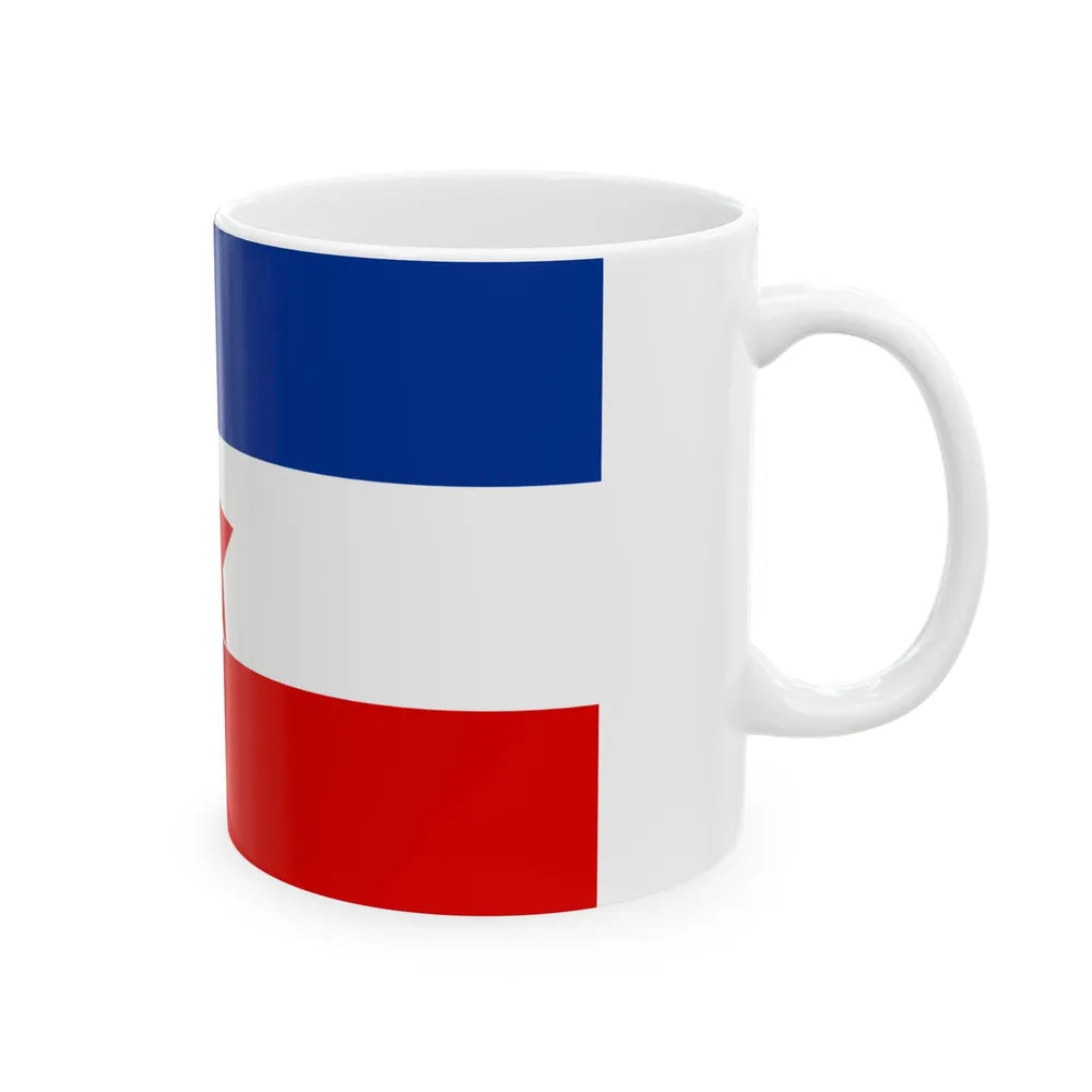 Flag of Yugoslavia 1943-1946 3-5 (Bosnia and Herzegovina) White Coffee Mug - Go Mug Yourself