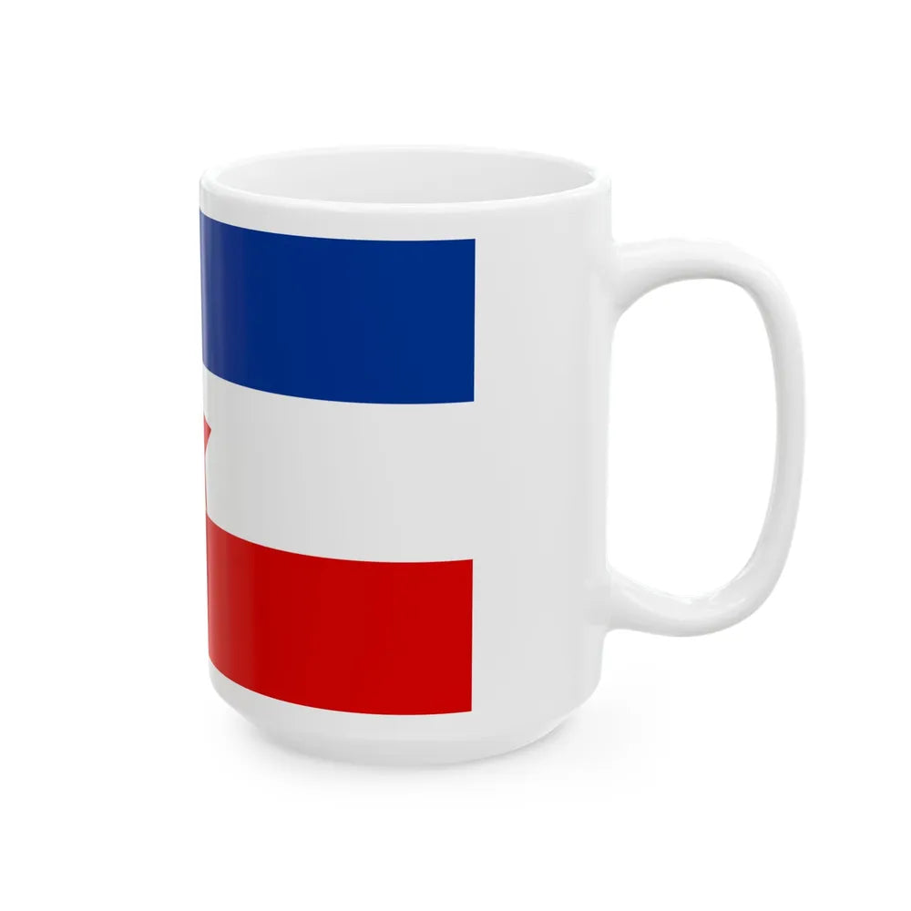 Flag of Yugoslavia 1943-1946 3-5 (Bosnia and Herzegovina) White Coffee Mug - Go Mug Yourself