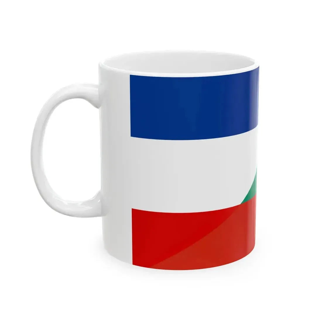 Flag of Yugoslavia and Bulgaria (Bulgaria) White Coffee Mug - Go Mug Yourself