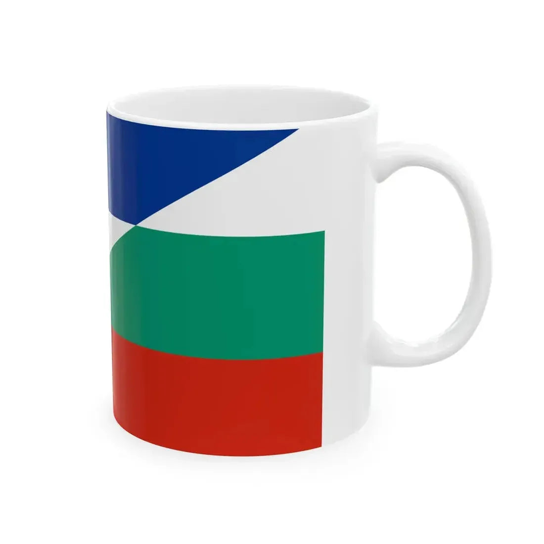 Flag of Yugoslavia and Bulgaria (Bulgaria) White Coffee Mug - Go Mug Yourself