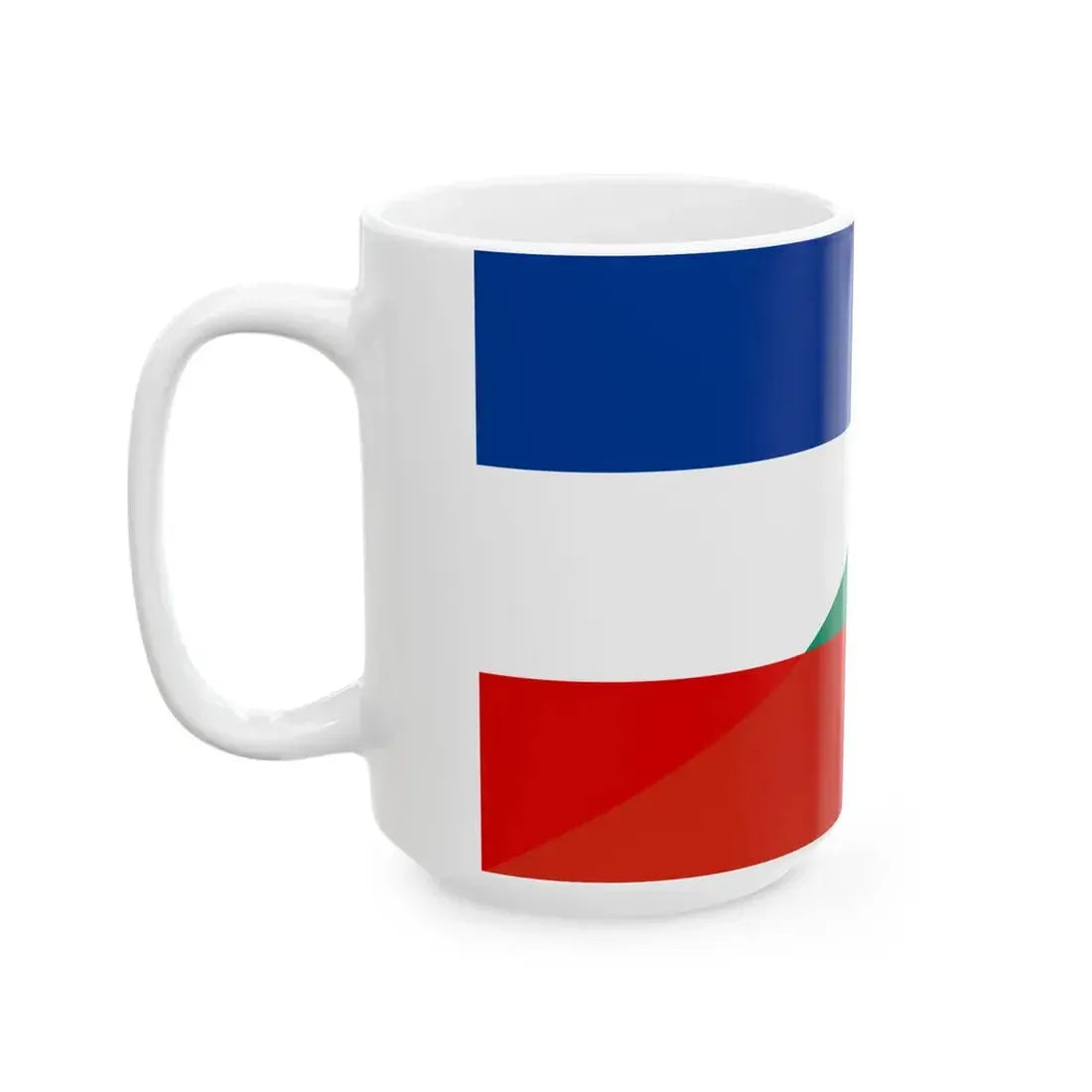 Flag of Yugoslavia and Bulgaria (Bulgaria) White Coffee Mug - Go Mug Yourself