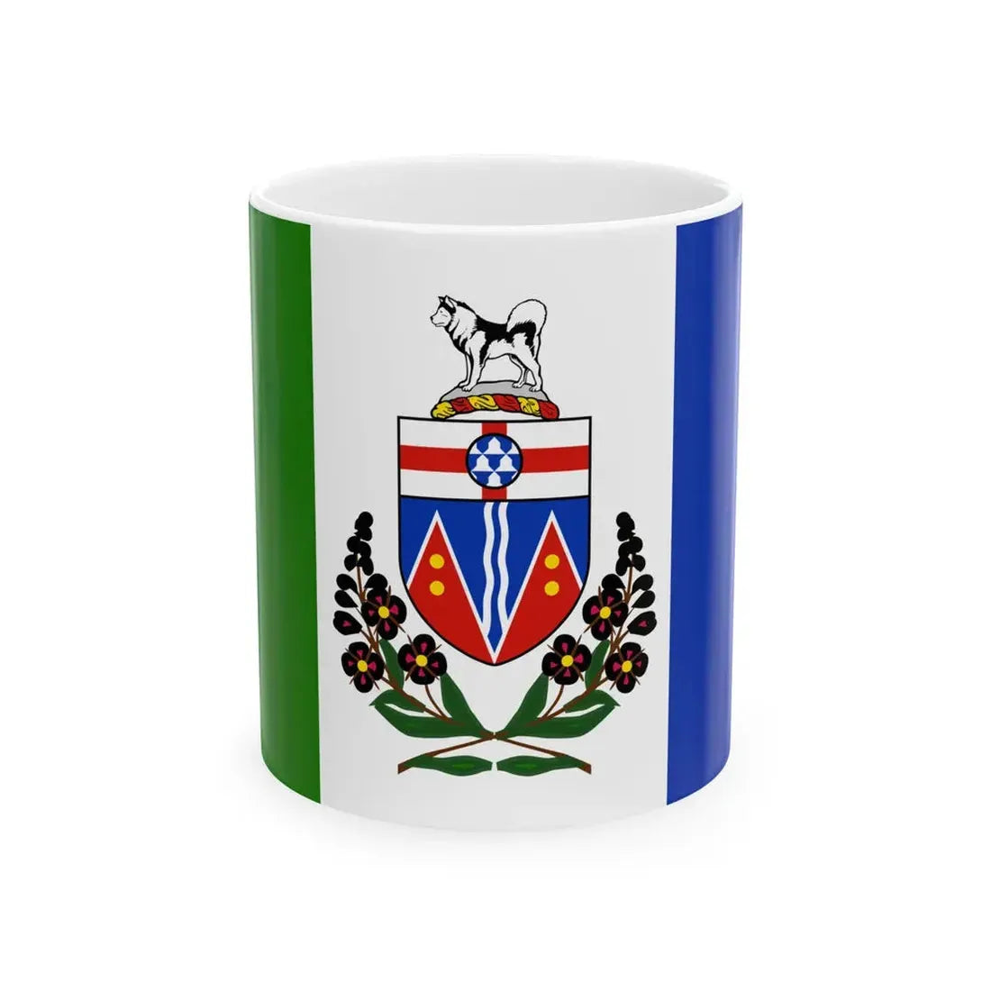 Flag of Yukon 3-2 (Canada) White Coffee Mug 11oz - Go Mug Yourself