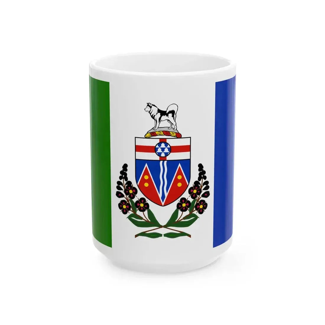 Flag of Yukon 3-2 (Canada) White Coffee Mug 15oz - Go Mug Yourself