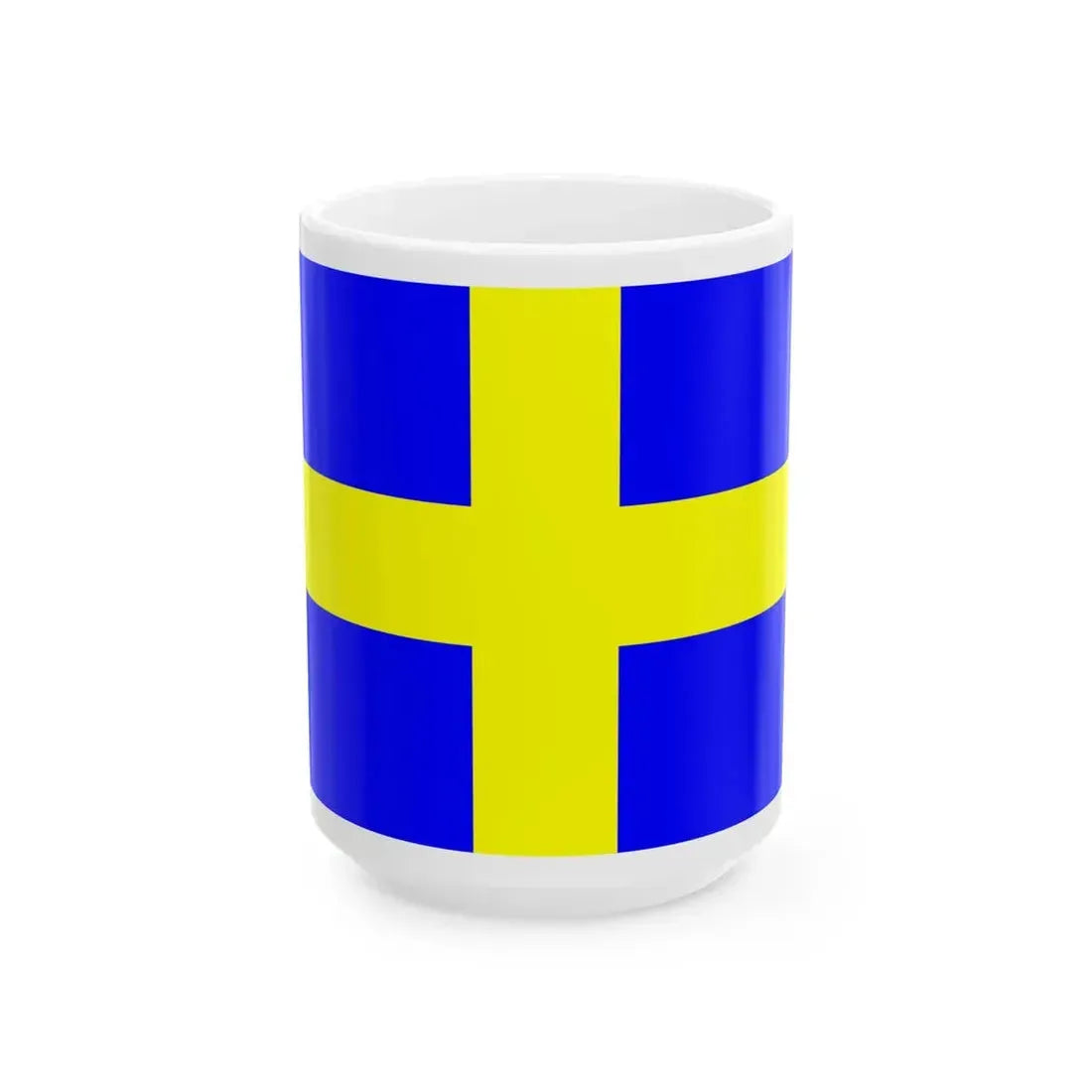 Flag of Yvoire (France) White Coffee Mug 15oz - Go Mug Yourself