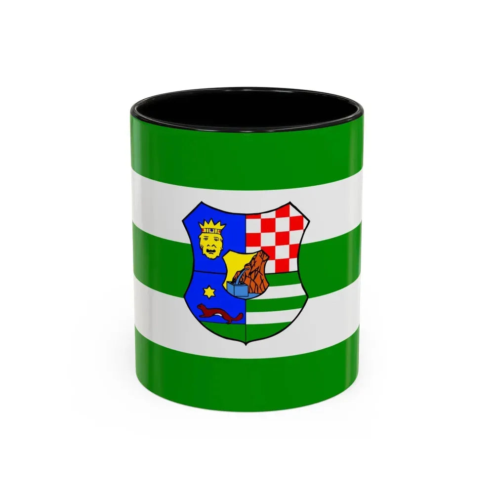 Flag of Zagreb County Croatia - Accent Coffee Mug 11oz Black - Go Mug Yourself