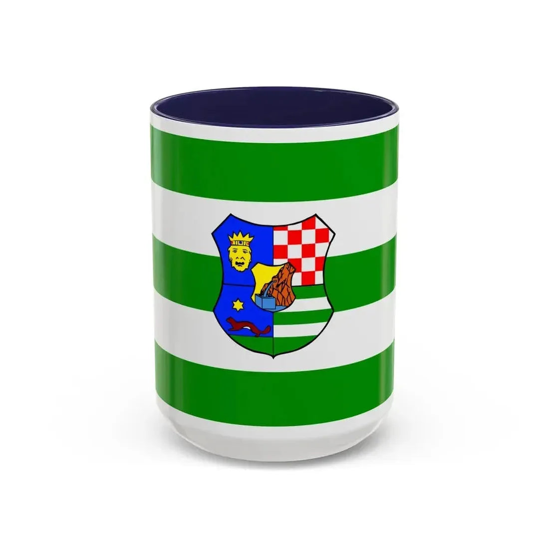 Flag of Zagreb County Croatia - Accent Coffee Mug 15oz Navy - Go Mug Yourself