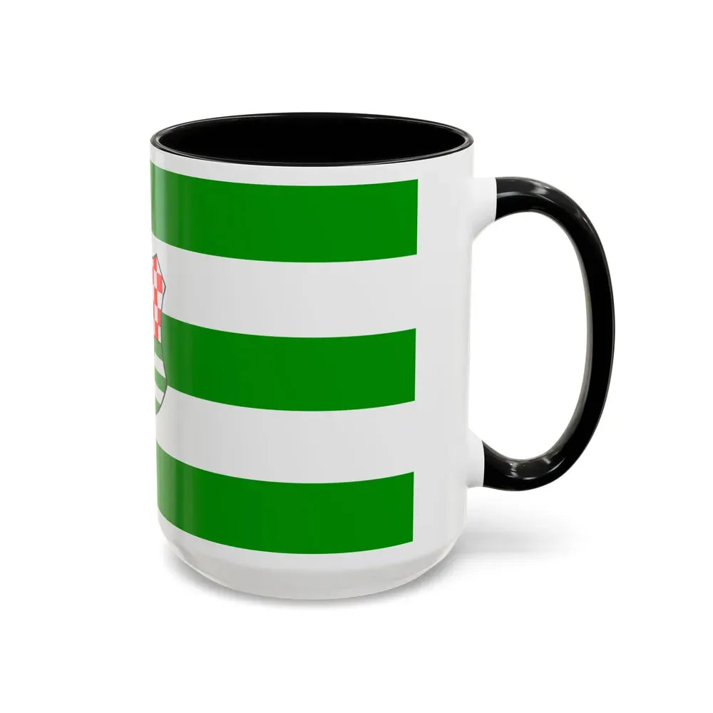 Flag of Zagreb County Croatia - Accent Coffee Mug - Go Mug Yourself