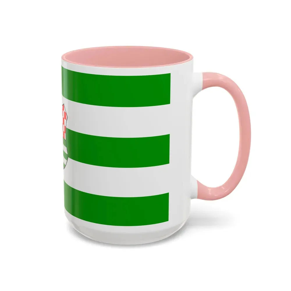 Flag of Zagreb County Croatia - Accent Coffee Mug - Go Mug Yourself