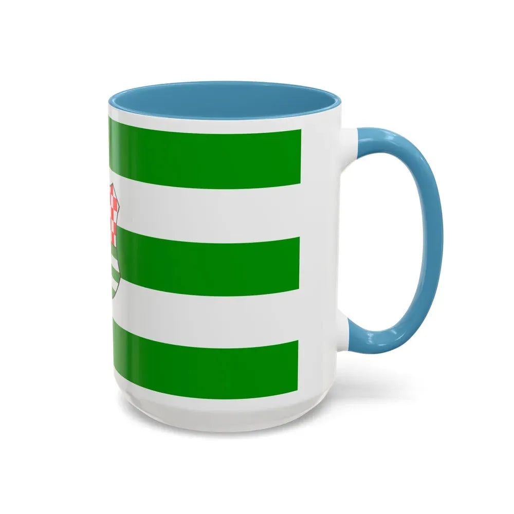 Flag of Zagreb County Croatia - Accent Coffee Mug - Go Mug Yourself