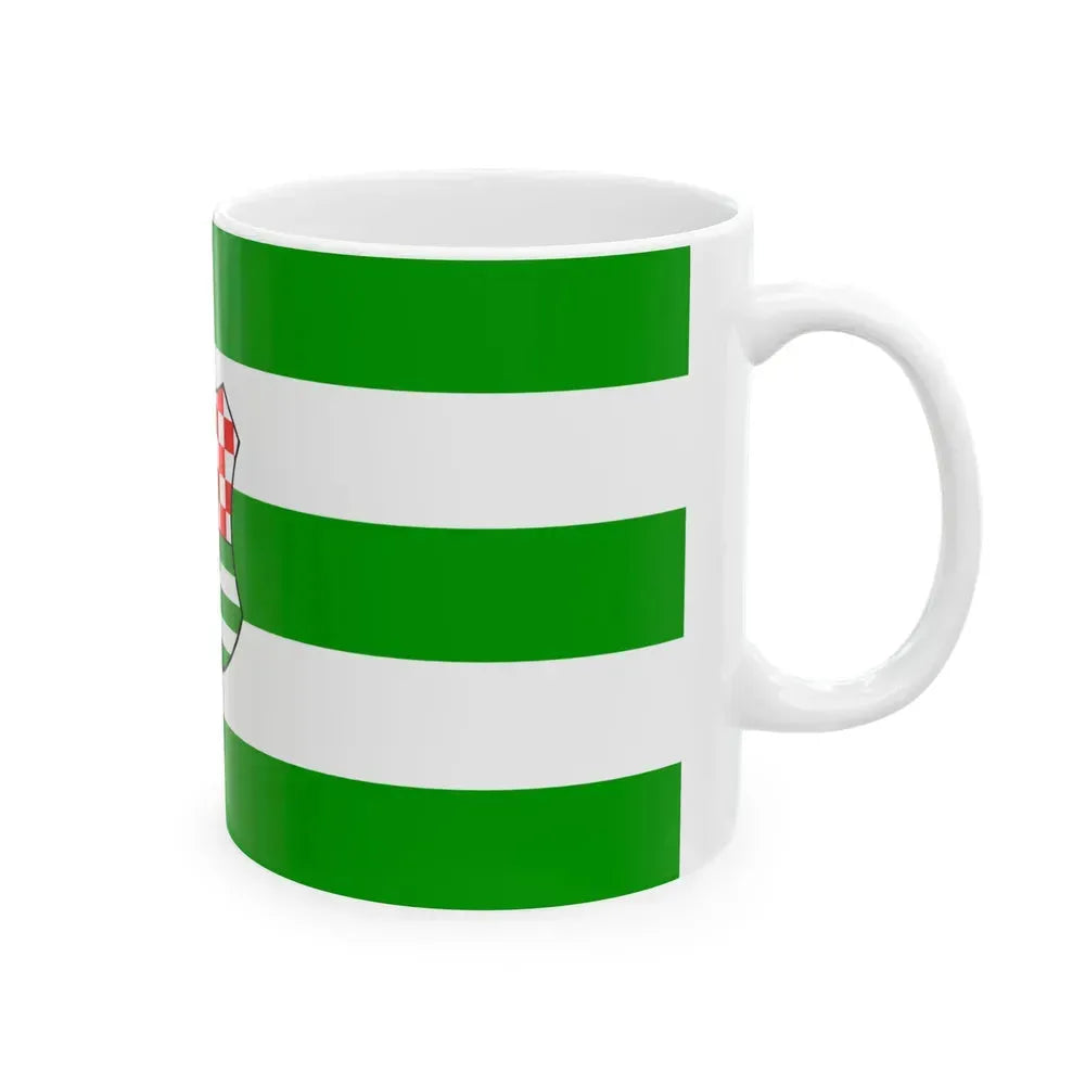 Flag of Zagreb County Croatia - White Coffee Mug - Go Mug Yourself