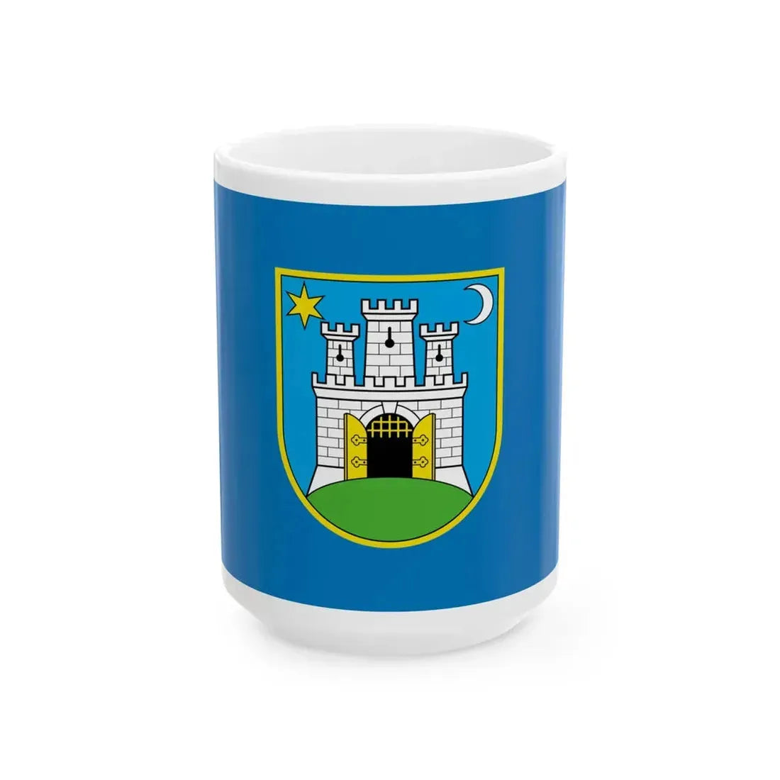 Flag of Zagreb (Croatia) White Coffee Mug 15oz - Go Mug Yourself
