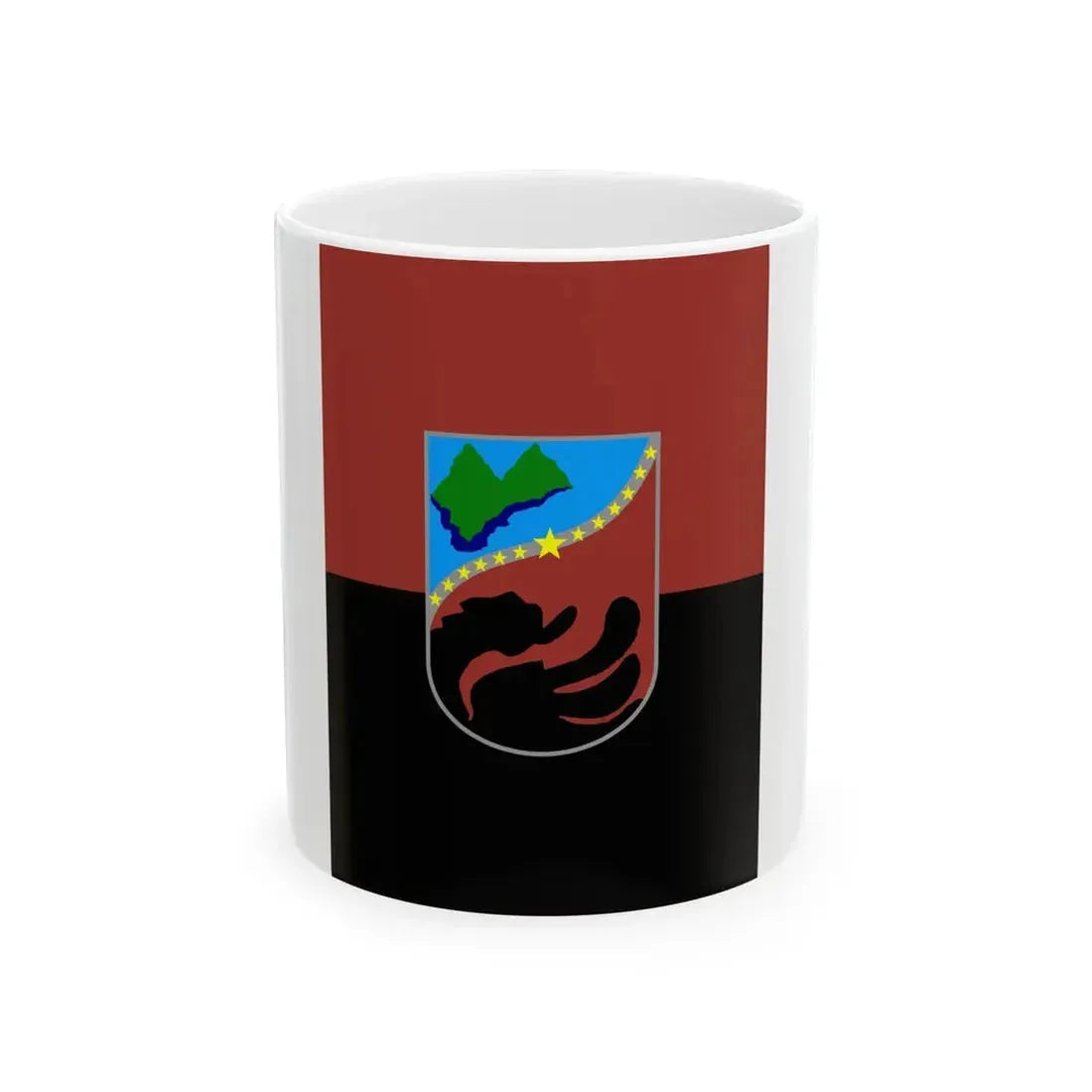 Flag of Zajas Municipality North Macedonia (North Macedonia) White Coffee Mug 11oz - Go Mug Yourself