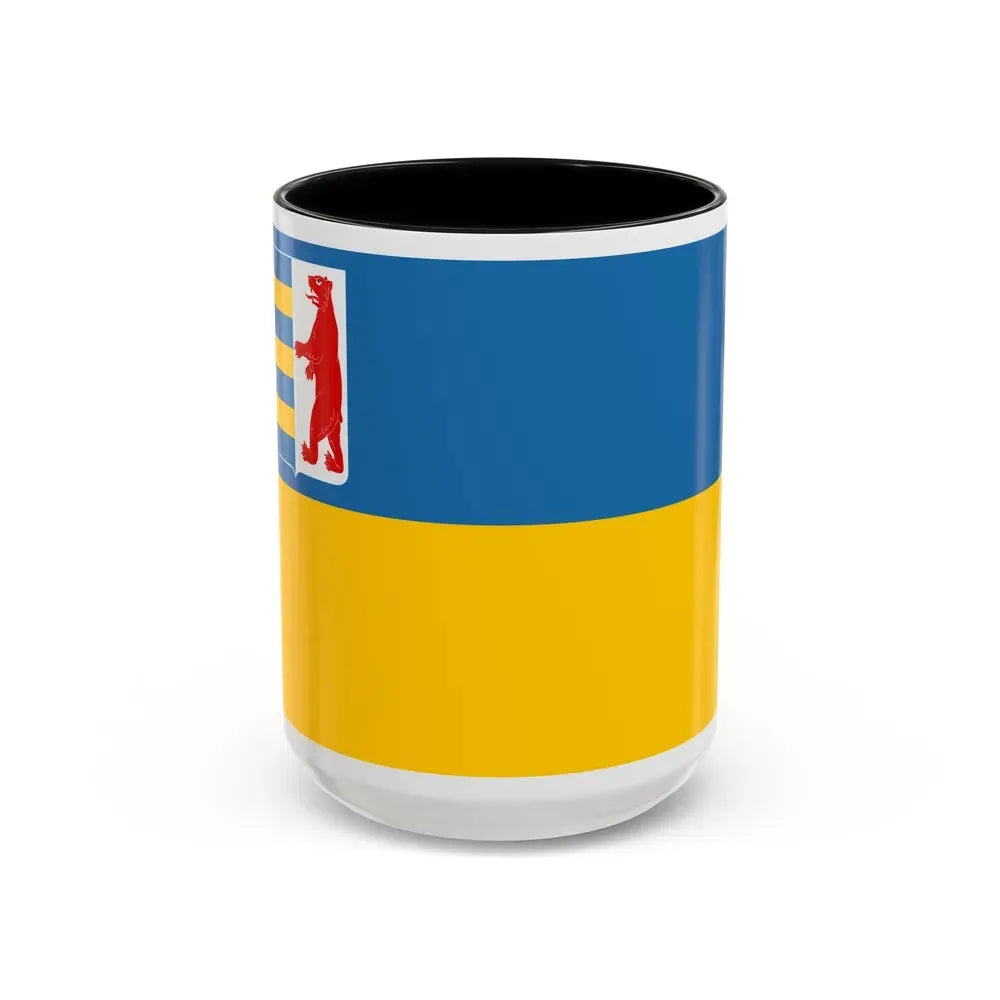 Flag of Zakarpattia Oblast Ukraine - Accent Coffee Mug 15oz Black - Go Mug Yourself
