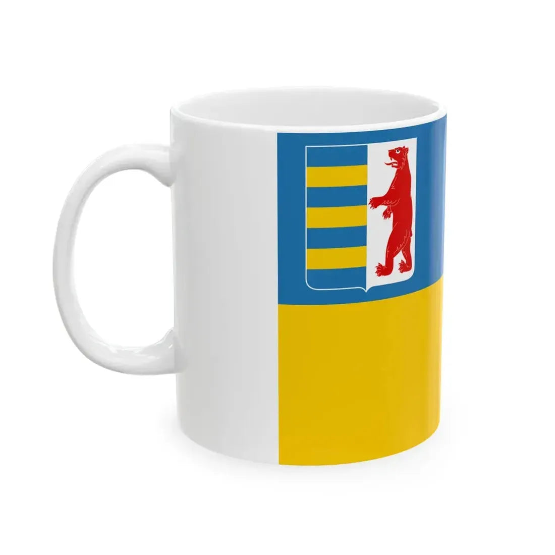 Flag of Zakarpattia Oblast Ukraine - White Coffee Mug - Go Mug Yourself