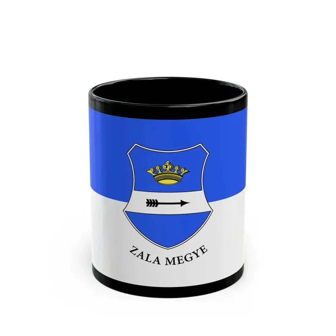 Flag of Zala County Hungary - Black Coffee Mug 11oz - Go Mug Yourself