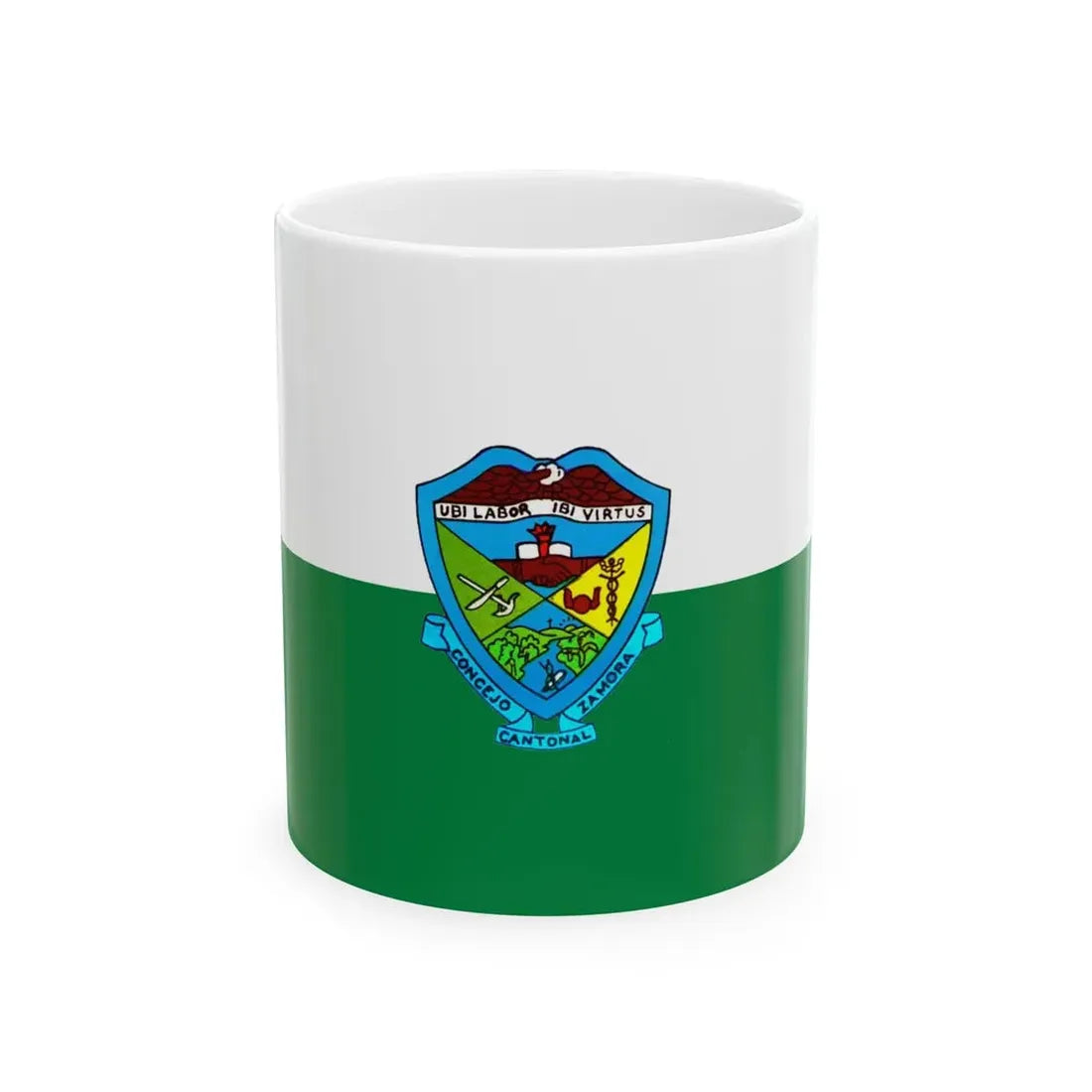 Flag of Zamora Ecuador (Ecuador) White Coffee Mug 11oz - Go Mug Yourself