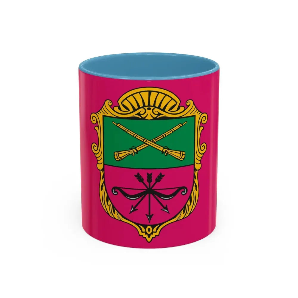 Flag of Zaporizhzhia Ukraine - Accent Coffee Mug 11oz Light Blue - Go Mug Yourself